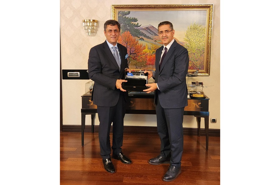 UND Başkanı Aras ve Strateji ve Bütçe Başkanı Şenel arasında, lojistiği güçlendirecek görüşme UND