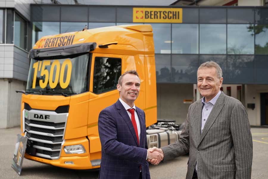 Bertschi Group, 1.500’üncü DAF kamyonunu teslim aldı Bertschi Group