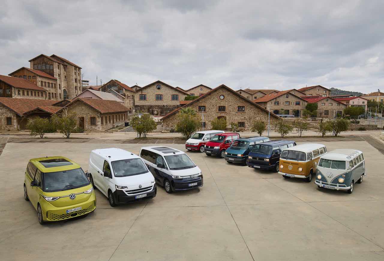 75 years of the VW Bus – Volkswagen Commercial Vehicles is celebrating the birthday of its biggest icon All VW Bus generations from 1950 to today