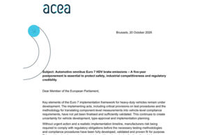 ACEA, ağır vasıtalar için Euro 7 fren emisyonu gerekliliklerinin ertelenmesi çağrısında bulundu ACEA