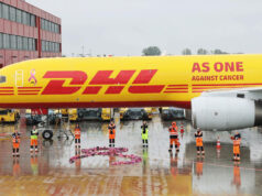 DHL Group’un pembe kurdele logolu Boeing 757 uçağı meme kanseri farkındalığı için İstanbul’a geldi DHL Group